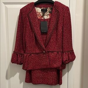 St. John Textured Red Blazer